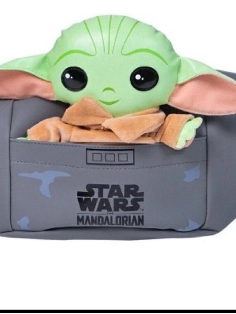 Star Wars The Child Plush in Green and Tan with Gray Carrier